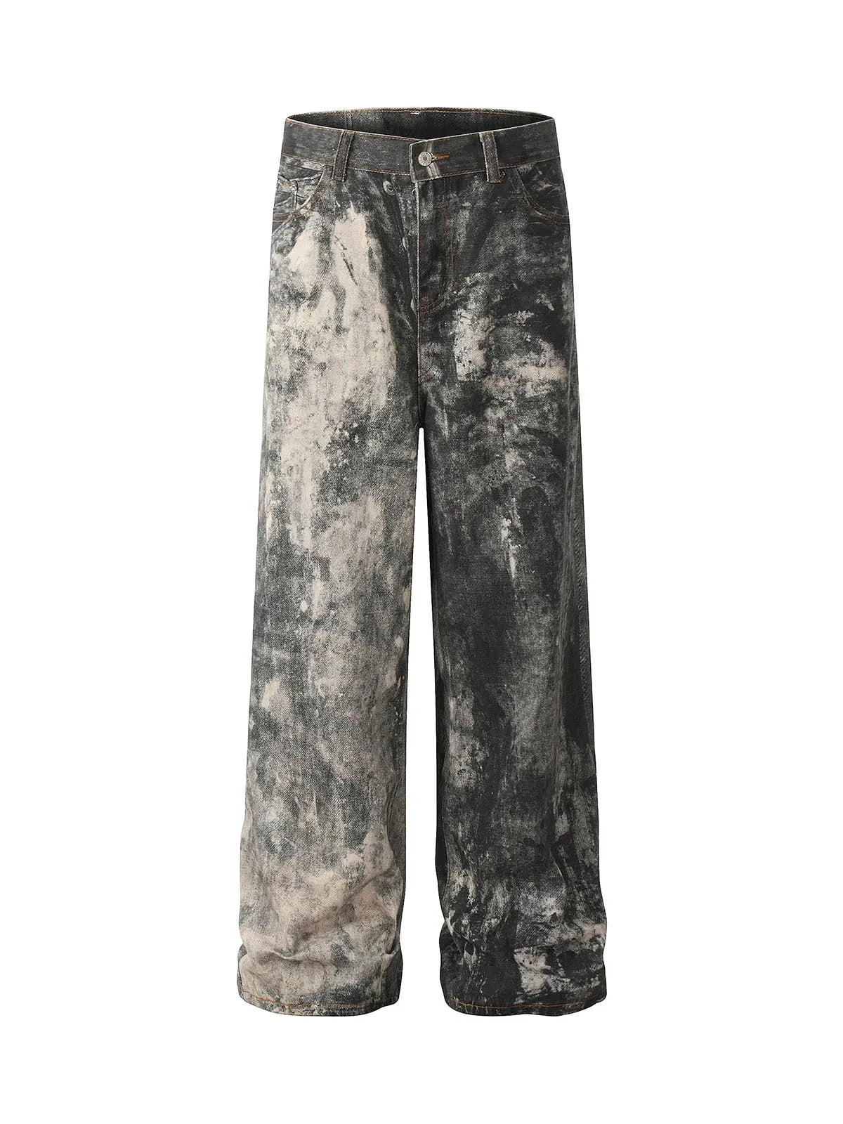 Tie-dye Camouflage Straight Jeans