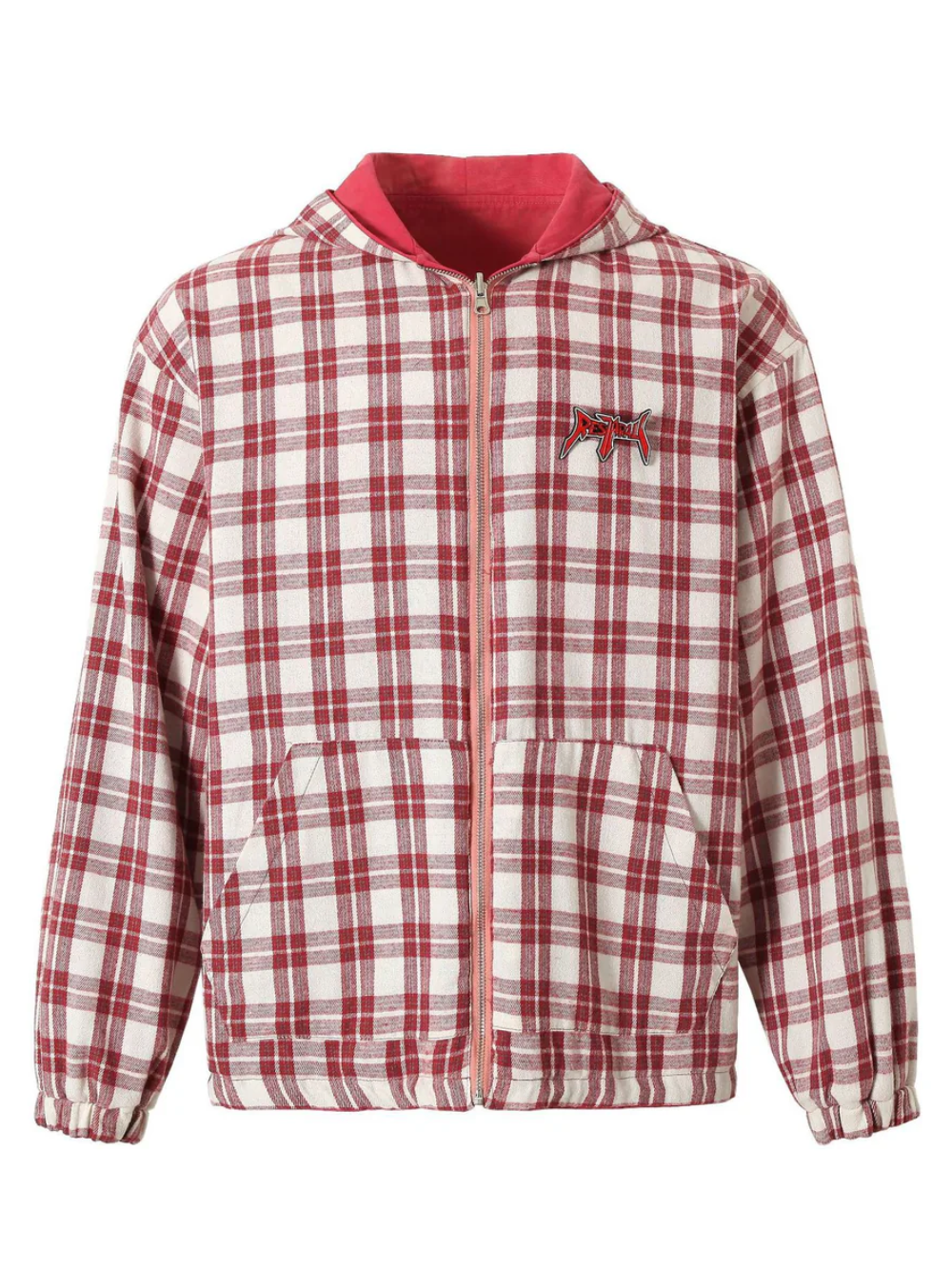 Versatile American Red Reversible Work Jacket for All-Day Comfort