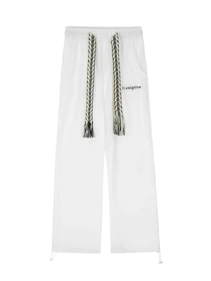 High Waist Straight Cotton Sweatpants