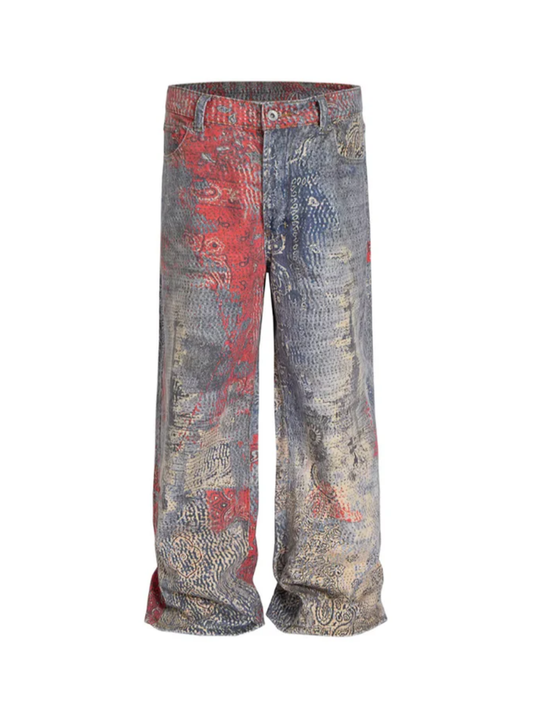 Paisley Punk Distressed Jeans