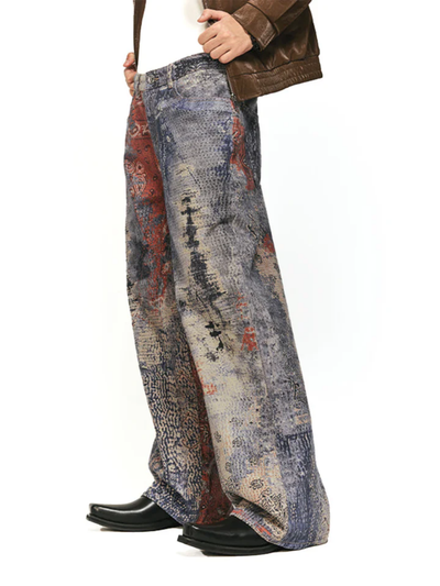 Paisley Punk Distressed Jeans