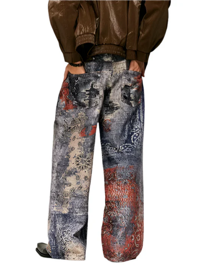 Paisley Punk Distressed Jeans