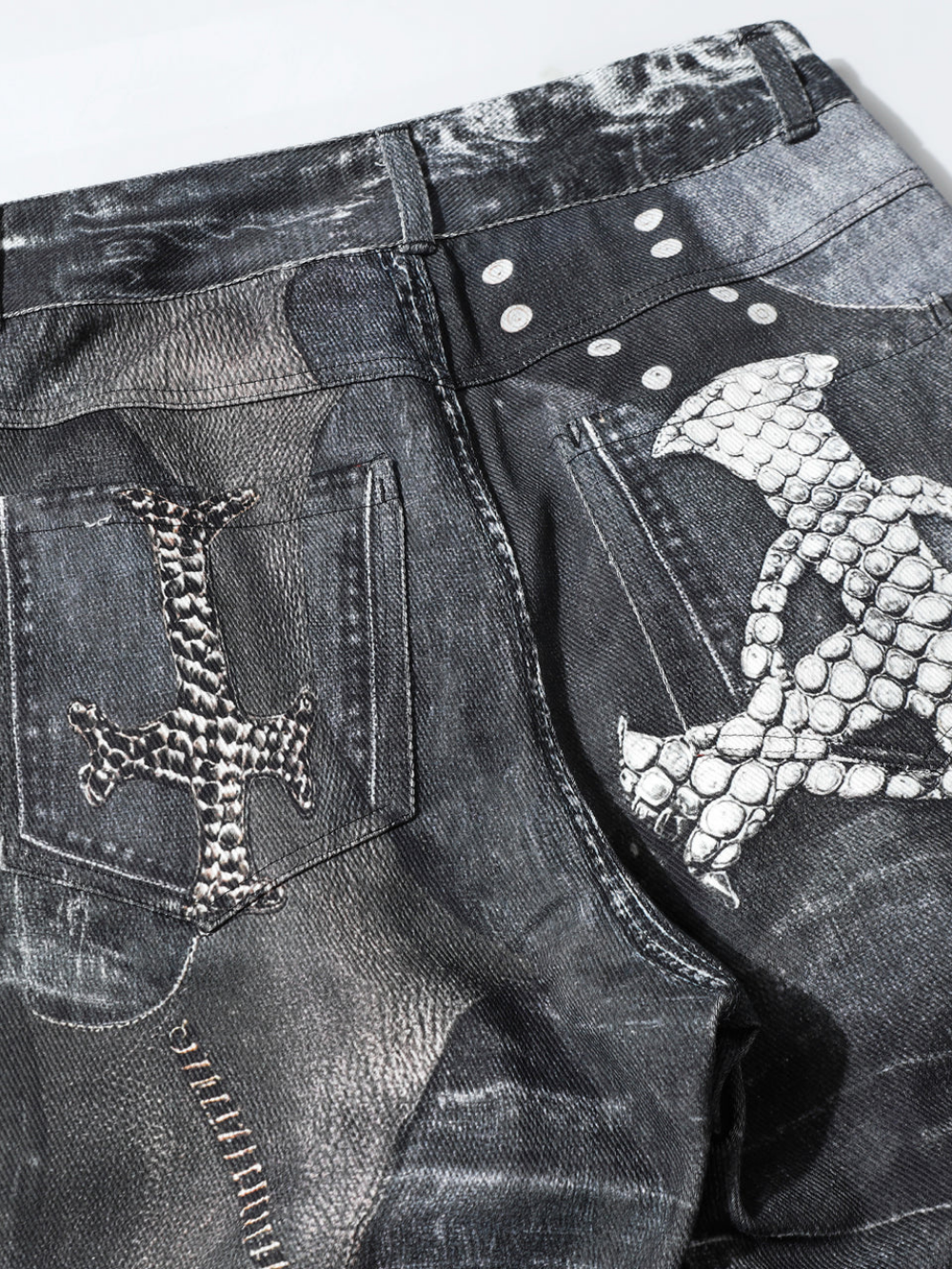 High Street Graphic Printed Jeans