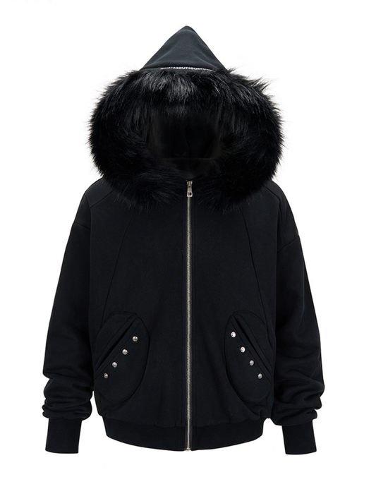 Versatile Detachable Fur Jacket for Ultimate Style and Comfort