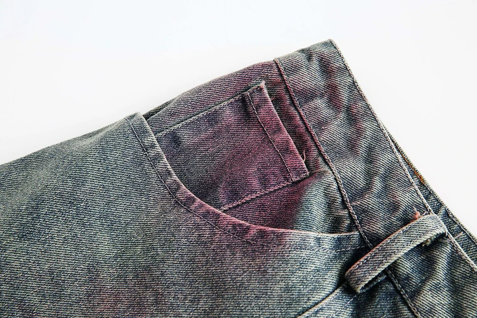 Red Splashed Jorts