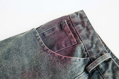 Red Splashed Jorts