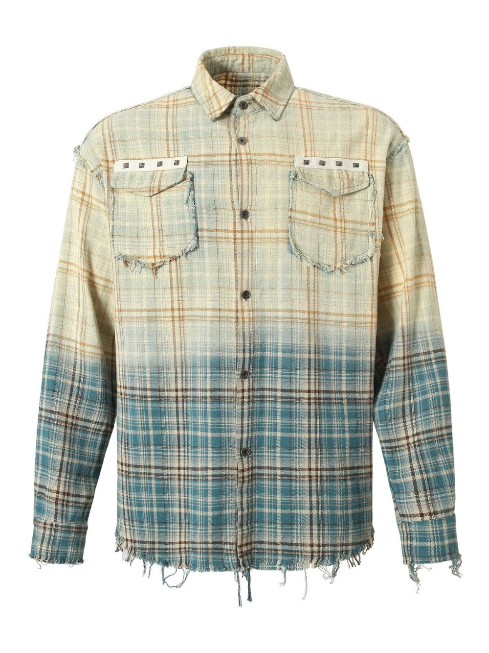 Vintage-Inspired American Distressed Denim Shirt