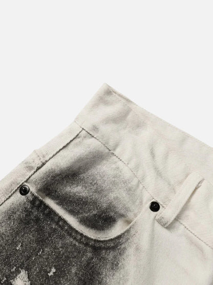 American Street Fashion Washed Jeans