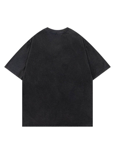 Chess Print Washed T-Shirt