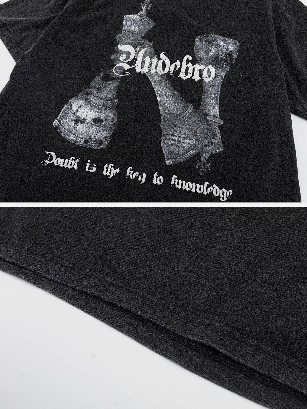 Chess Print Washed T-Shirt
