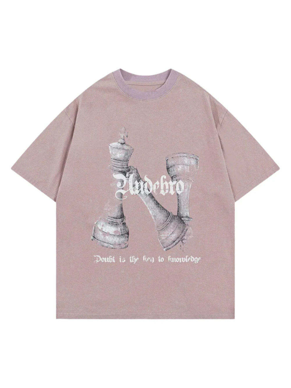 Chess Print Washed T-Shirt