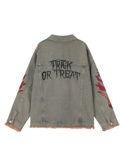 Spooktacular Trick or Treat Denim Jacket