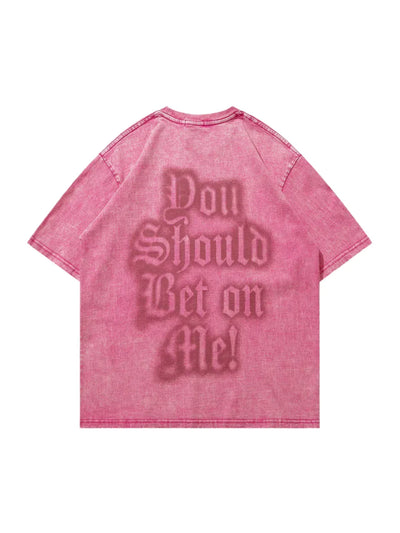 Washed "Bet On Me" T-Shirt