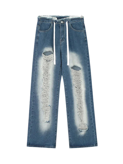 Street Distressed Washed Jeans