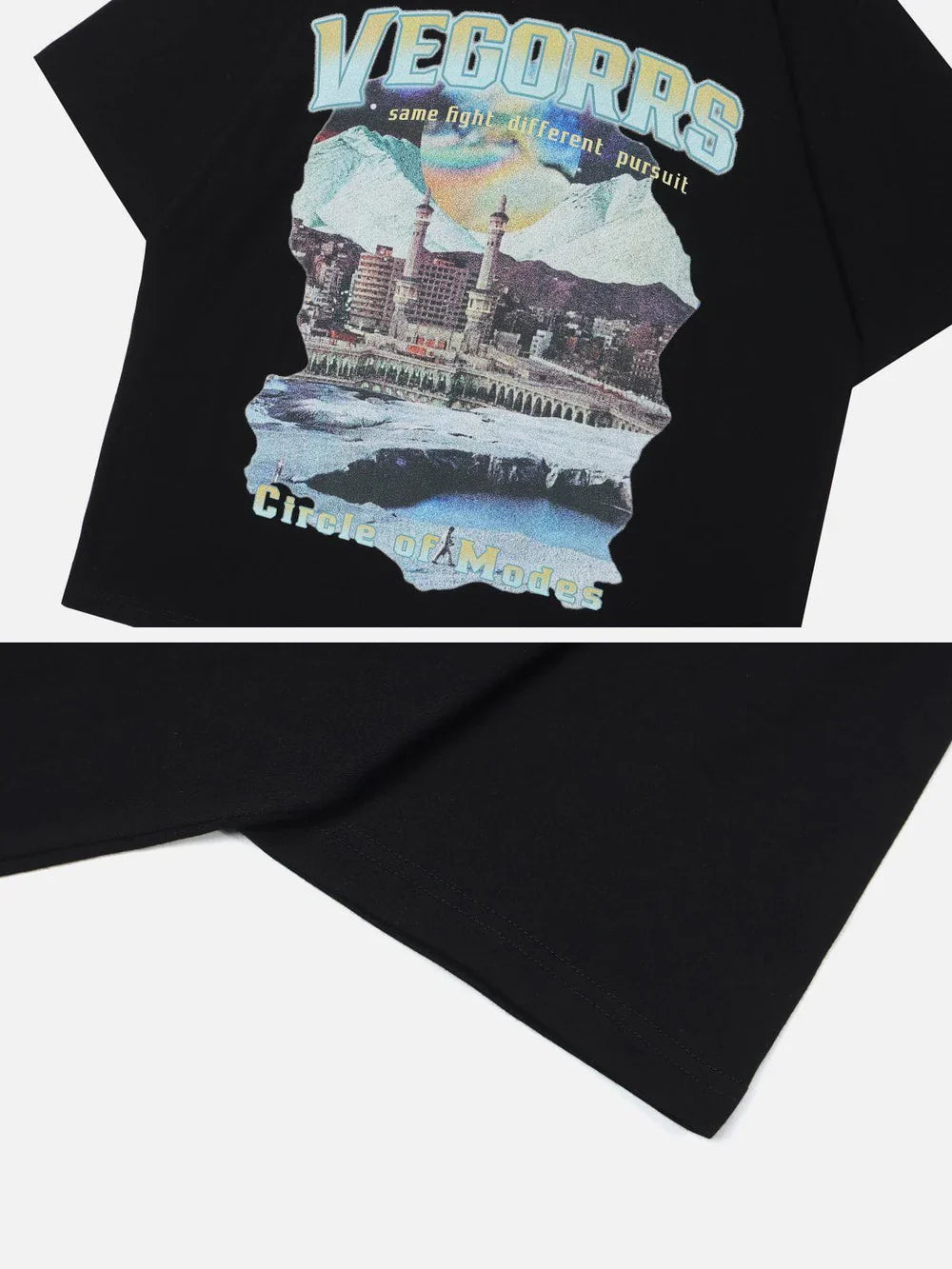 Snowy Mountain Print T-Shirt