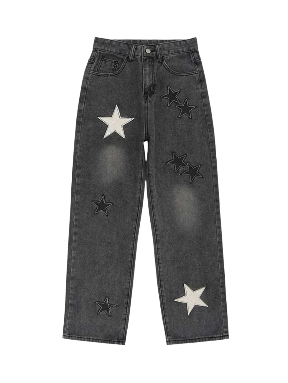 Star Patch Emboirdery Jeans