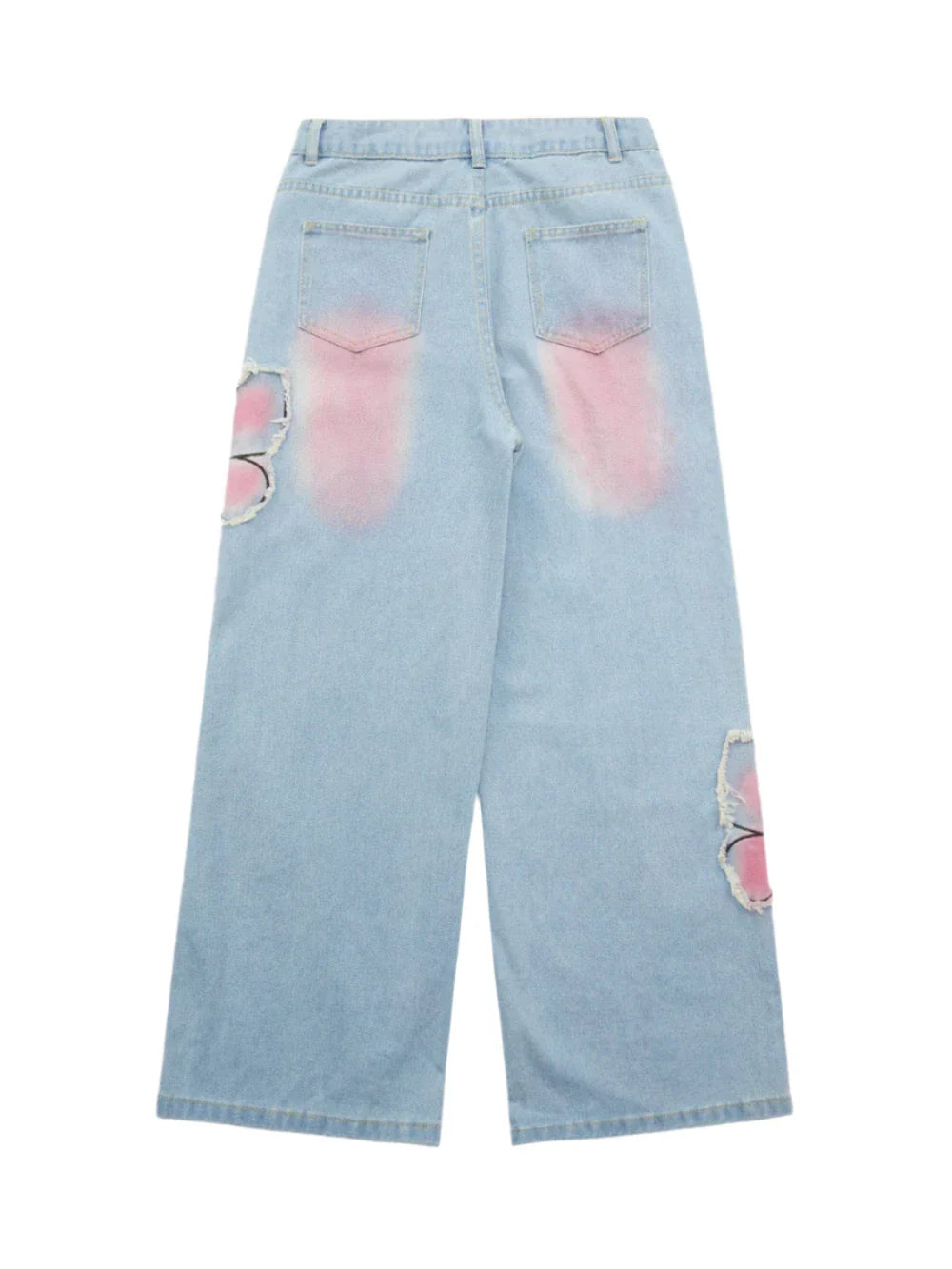 Tie Dye Butterfly Emboirdered Jeans