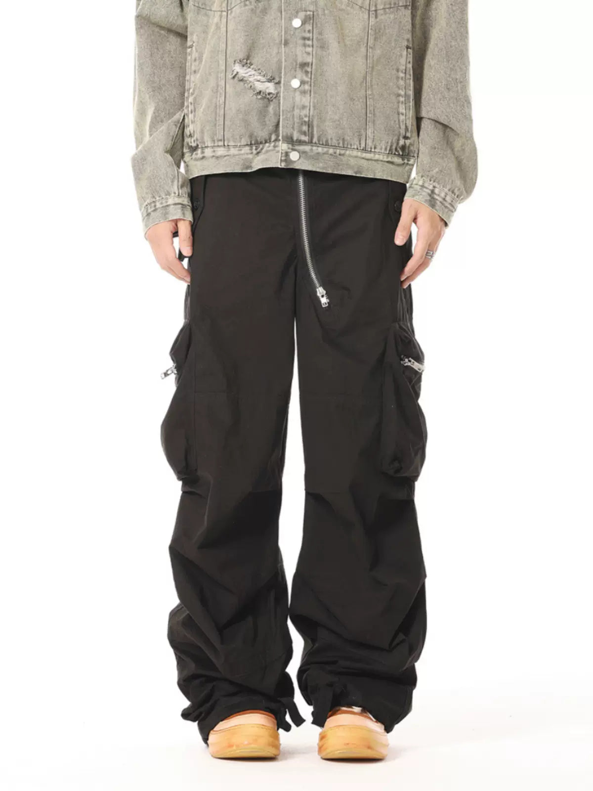Retro Pleated Cargo Pants