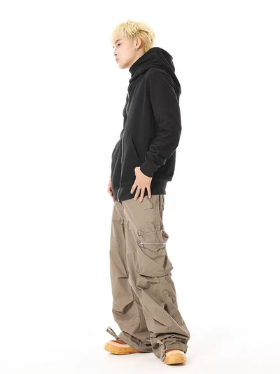 Retro Pleated Cargo Pants