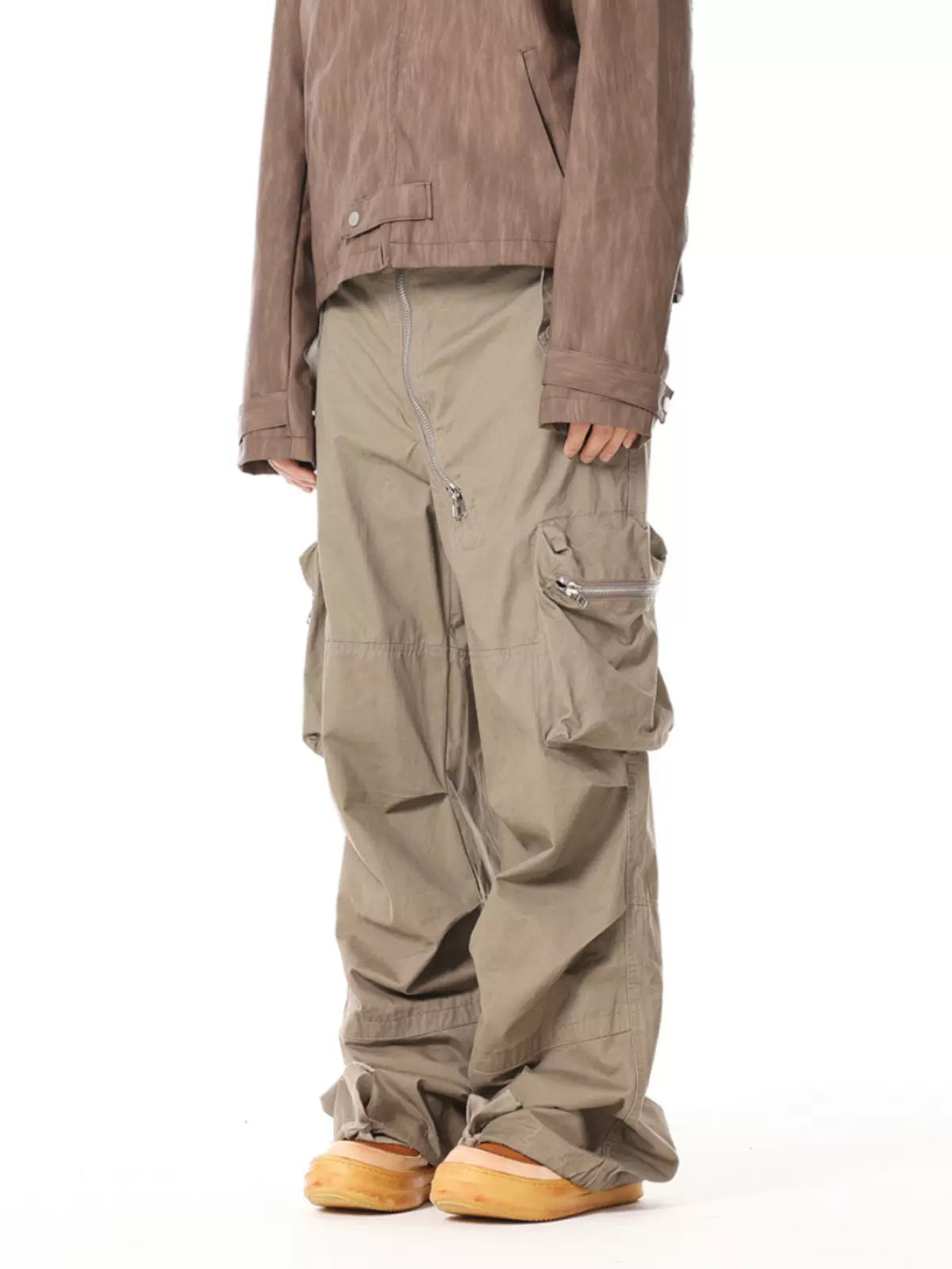 Retro Pleated Cargo Pants
