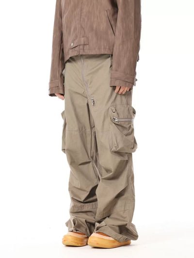 Retro Pleated Cargo Pants