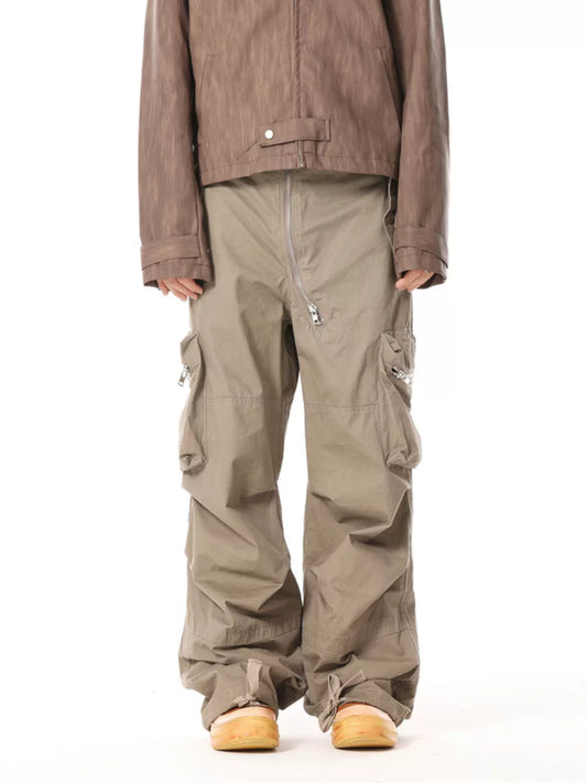 Retro Pleated Cargo Pants