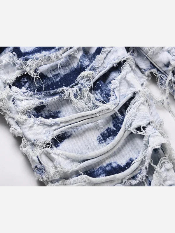 Jeans With Ripped Design