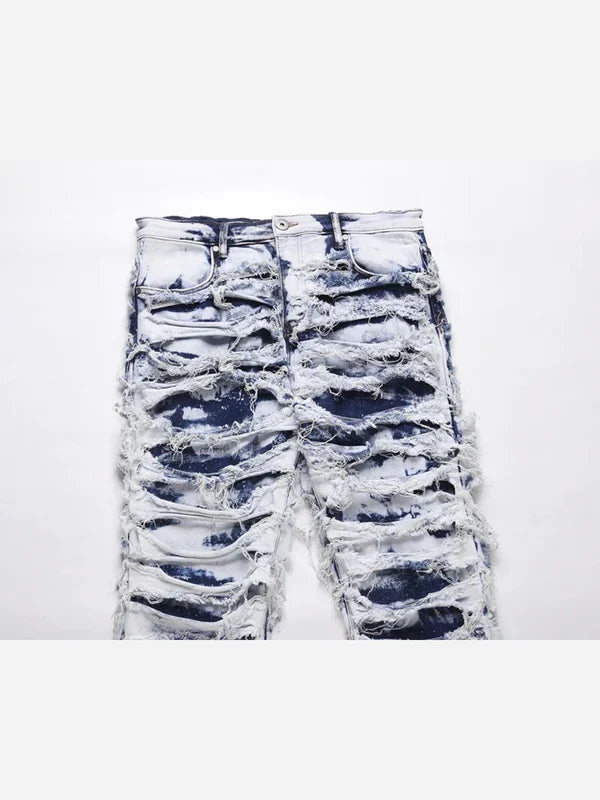 Jeans With Ripped Design