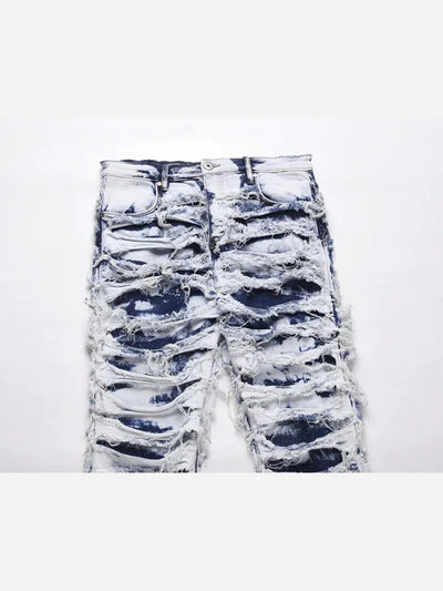Jeans With Ripped Design