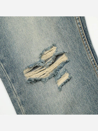 Jeans With Ripped Design Flared