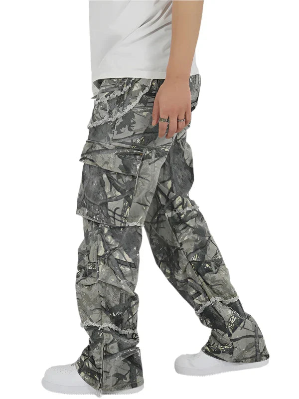 Jeans With Camouflage Design