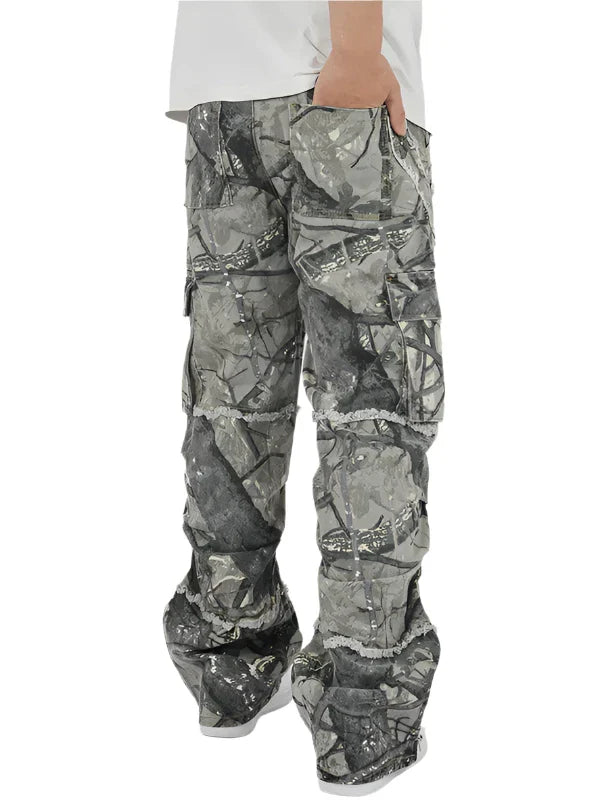 Jeans With Camouflage Design