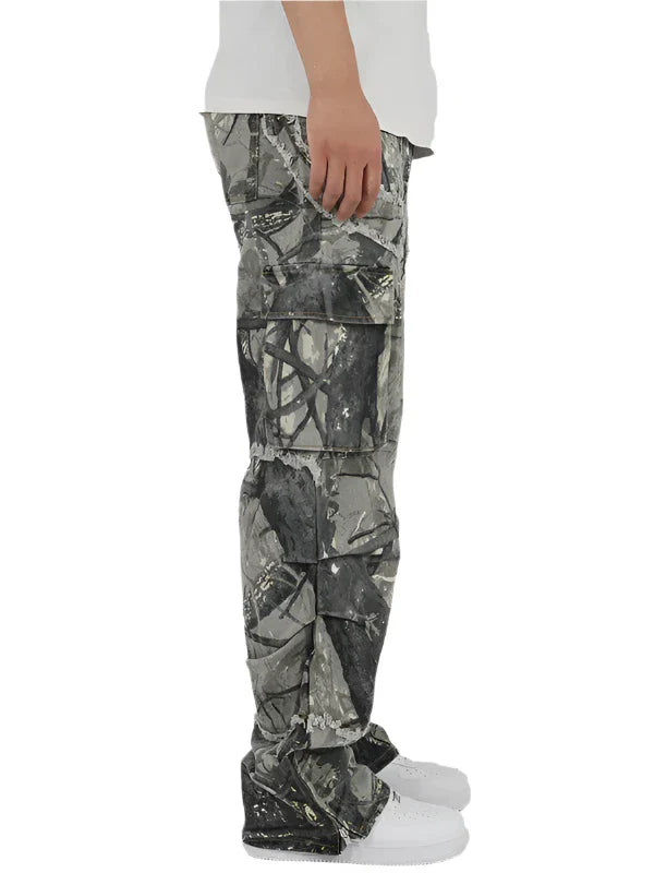 Jeans With Camouflage Design