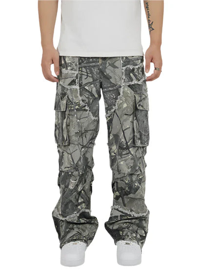 Jeans With Camouflage Design