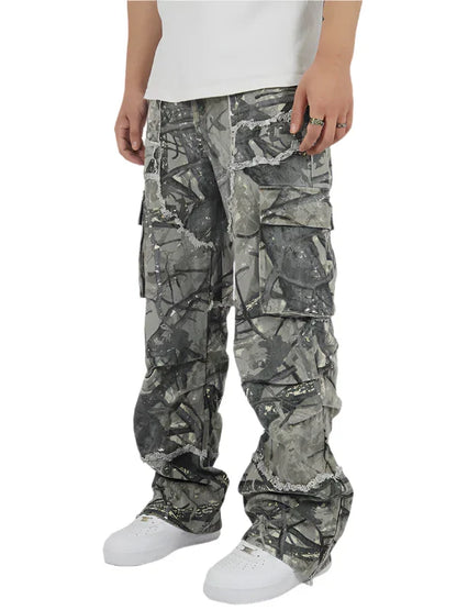 Jeans With Camouflage Design