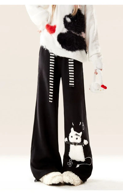 Edgy Kawaii Cat Streetwear Pants