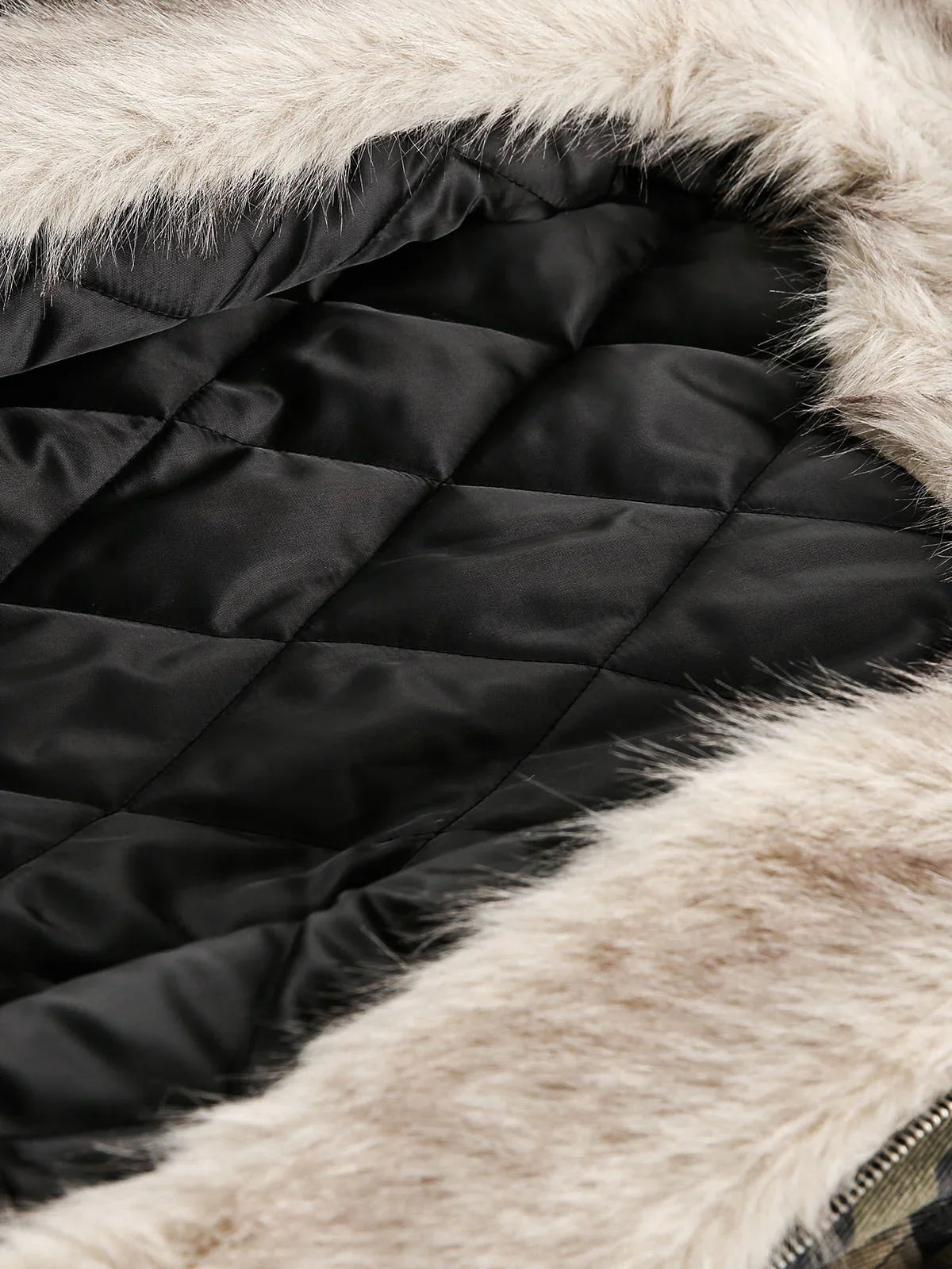 Stylish Camouflage Fur-Lined Hooded Jacket