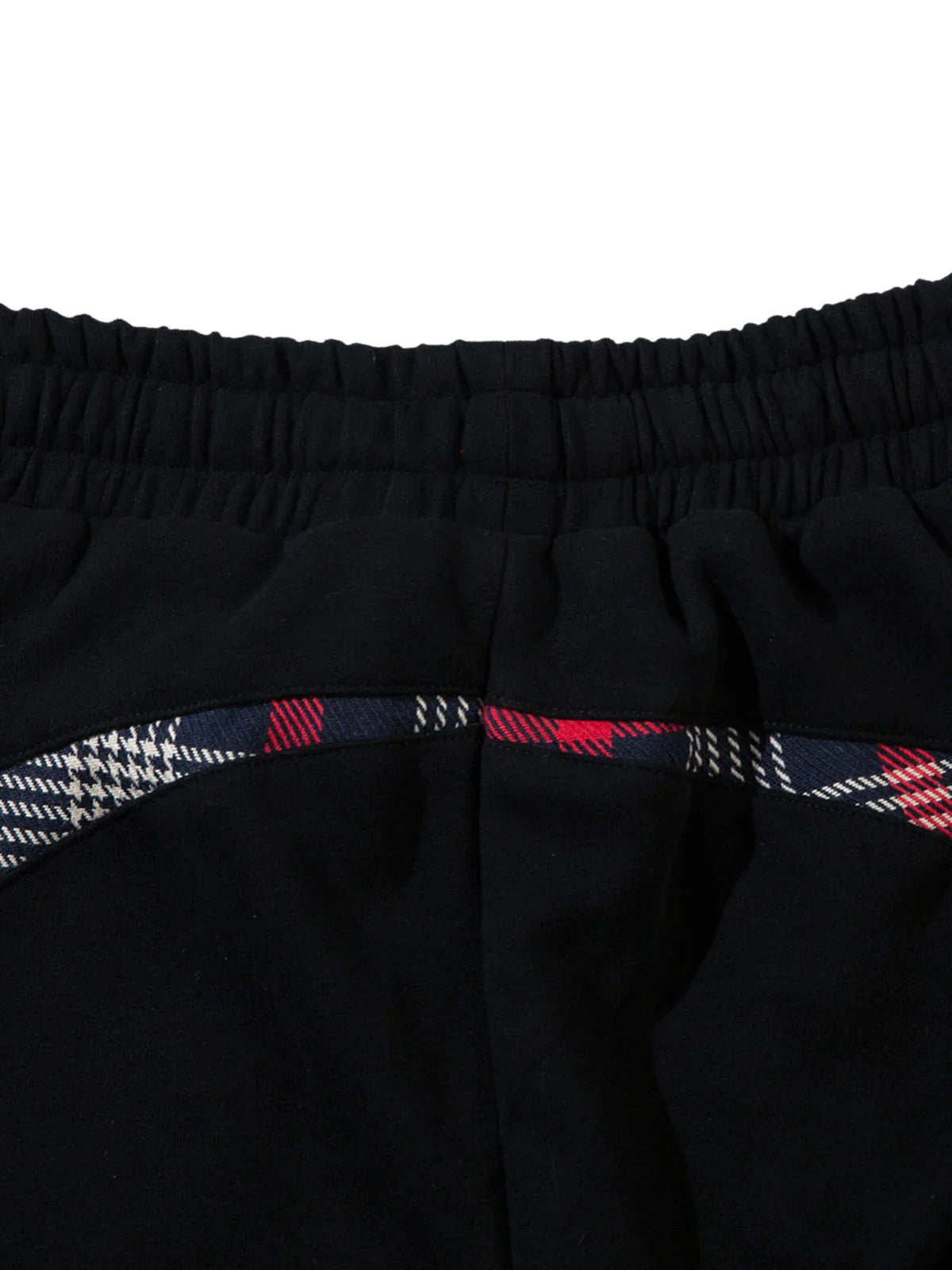 Slash Plaid Stitching Straight Pants