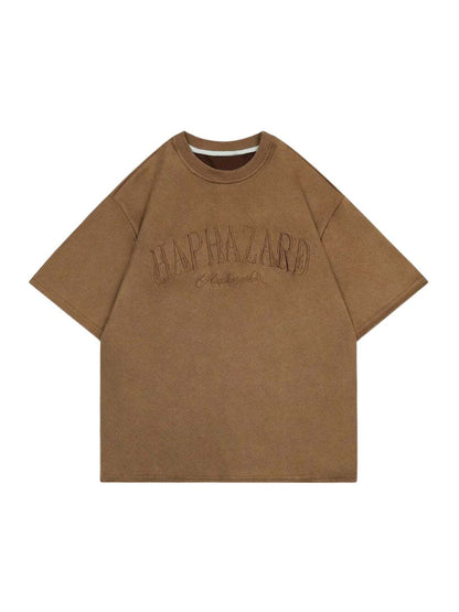 "Haphazard" Suede Graphic T-Shirt