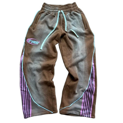 Vintage Striped Sweatpants
