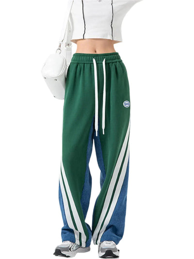 Contrast Corduroy Sweatpants