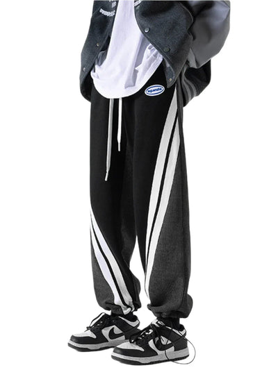 Contrast Corduroy Sweatpants