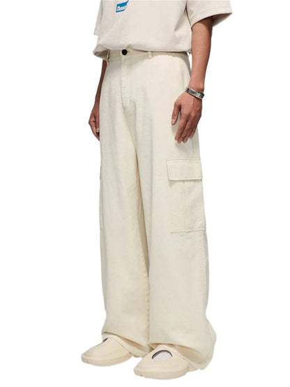 Multi Pocket Wide Leg Cargo Pants