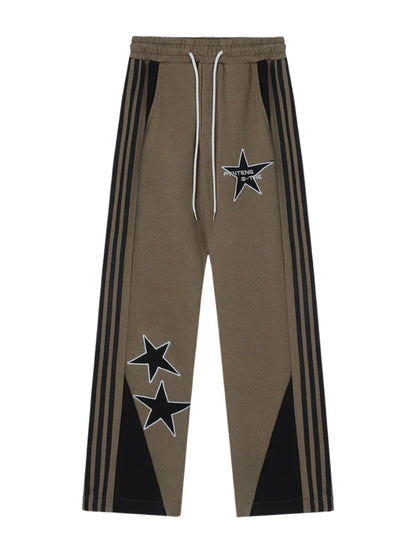 Star Emboirdered Sidestripe Sweats