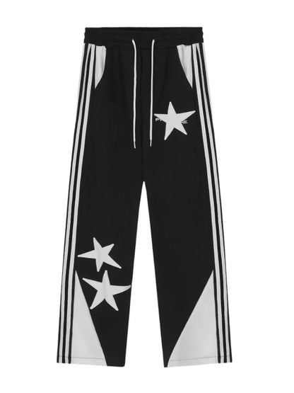 Star Emboirdered Sidestripe Sweats