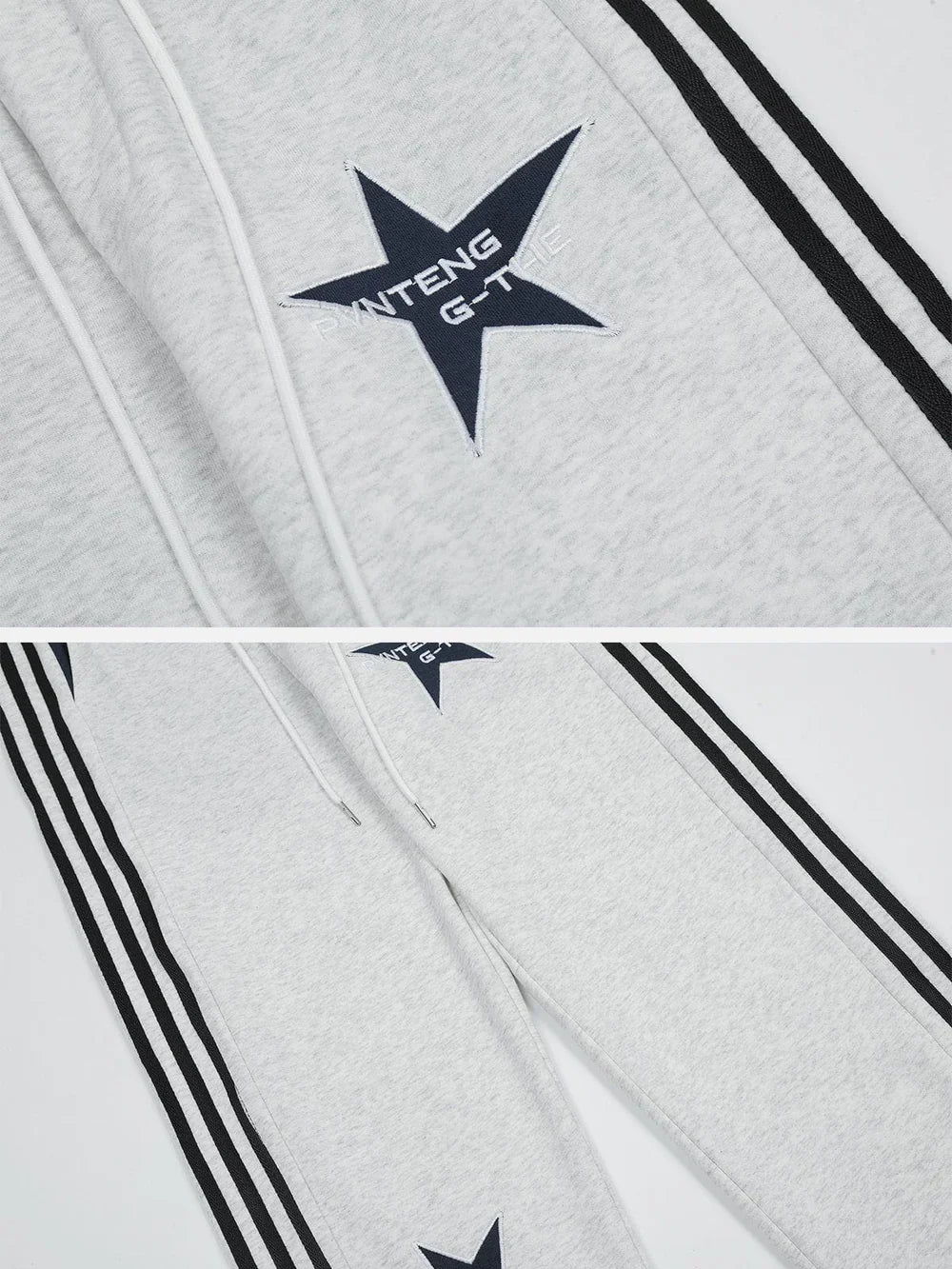 Star Emboirdered Sidestripe Sweats