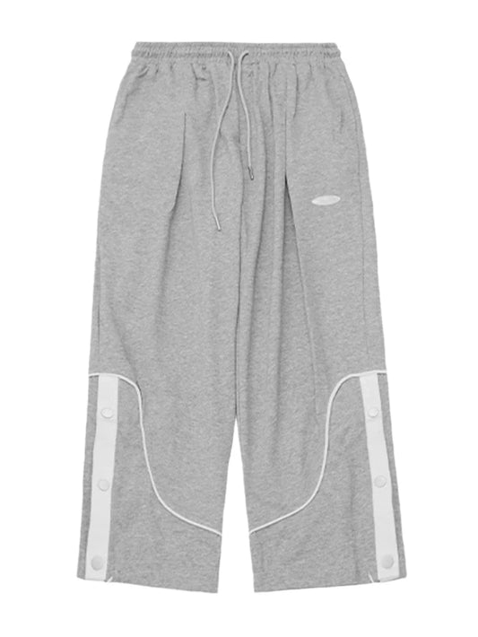 Striped Buckle Drawstring Sweats