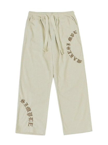 Waffle Emboirdery Sweatpants