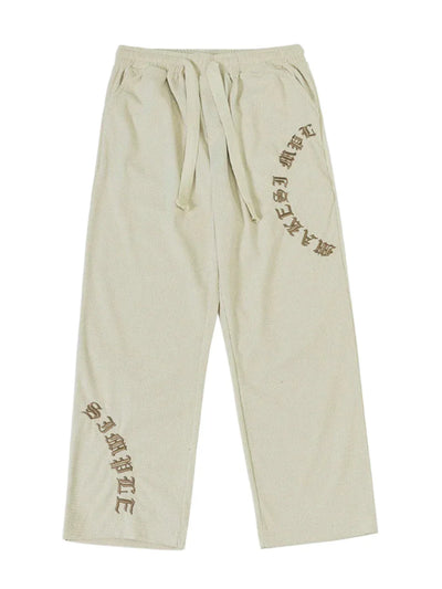 Waffle Emboirdery Sweatpants
