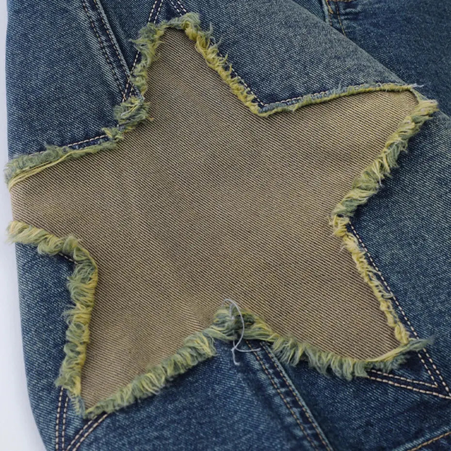 Star Splicing Denim